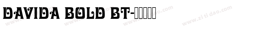Davida Bold BT字体转换